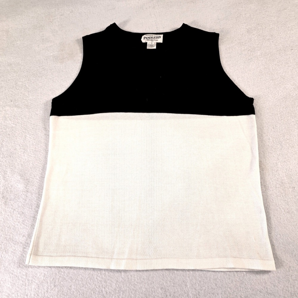 Pendleton Womens Tall Medium Colorblock Mercerized Cotton Knit Tank Top VC358